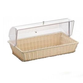Корзина для хлеба с крышкой ROLL-TOP, полиротанг, цвет бежевый 97150760 купить в Е.Маркет