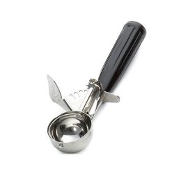 Ложка для мороженого 50мм с пружиной, 55мл, нерж.сталь, ручка пластик, цвет черный 2130 купить в Е.Маркет