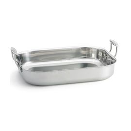 Лоток для жарки "TRI-PLY" 30,5х25,5см H6,5см 4,0л, прямоугольный, с ручками, нерж.сталь CW2030 купить в Е.Маркет