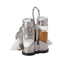 Набор для специй 2 предмета (соль, перец) + салфетница 432 купить в Е.Маркет