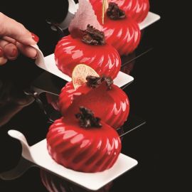 Набор подложек для десерта 80х80мм "квадрат", с ручкой, 250шт., пластик, цвет белый VP1BN купить в Е.Маркет