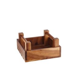 Поднос деревянный "ящик" 20х20см H10см BUFFET WOOD ZCAWSQRC1 купить в Е.Маркет