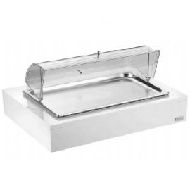 Поднос для нарезки 64х46см H30см, с крышкой ROLL-TOP, охлажд. элем, на дерев. основе, белый 511B0950 купить в Е.Маркет