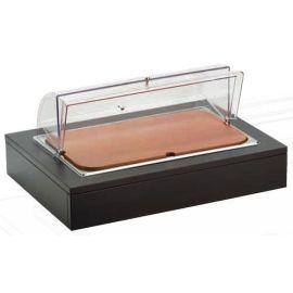 Поднос для сыра GN1/1 с крышкой ROLL-TOP, на дерев.подставке венге 51130940 купить в Е.Маркет