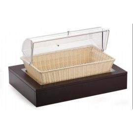 Поднос с корзиной для хлеба с крышкой ROLL-TOP на дерев.подставке венге 51136900 купить в Е.Маркет