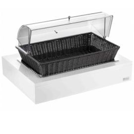 Поднос с корзиной для хлеба с крышкой ROLL-TOP на дерев.подставке, цвет белый 511B6900 купить в Е.Маркет