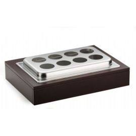 Поднос с отверстиями для бутылок, с хладогентом, на дерев. основании венге 51133700 купить в Е.Маркет