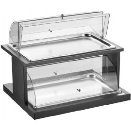 Поднос сервировочный для выкладки, 2 яруса, с хладогентом, на дерев. основании венге 51131054 купить в Е.Маркет