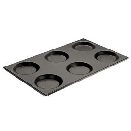 Противень 53х32,5см GN 1/1 с углублениями D12,5см, 6 порций, алюм. с антипригар. покрытием 41755-11 купить в Е.Маркет