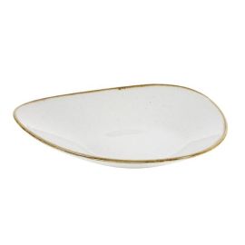 Салатник треугольный мелкий 27,2х26,7см, без борта, STONECAST, цвет BARLEY WHITE SWHSTB271 купить в Е.Маркет