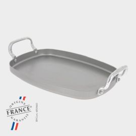 Сковорода 38х26см H2,5см "планча", WITH 2 HANDLES, белая сталь "MINERAL B ELEMENT" 5640.01 купить в Е.Маркет