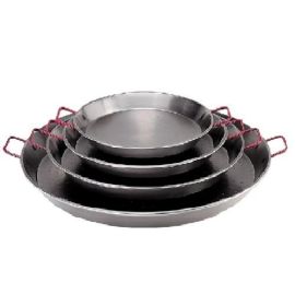 Сковорода для паэльи D24хH3,5см с 2-мя красными ручками, на 1порцию, сталь 1мм "LA LYONNASE" 5026.24 купить в Е.Маркет