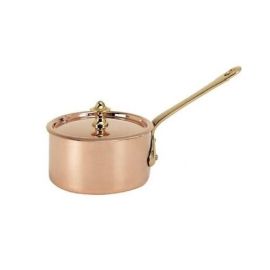 Сотейник медный "VIP" 0,3л D9см H4,5см с крышкой, ручка латунная 6453.09 купить в Е.Маркет