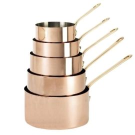 Сотейник медный "VIP" 0,4л D10см H5,5см, ручка латунная 6445.10 купить в Е.Маркет