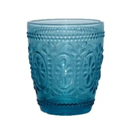 Стакан для воды "FLOWER" 250мл H100мм, стекло, цвет голубой FLOWER5B купить в Е.Маркет