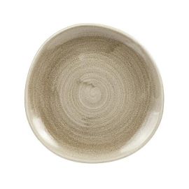 Тарелка мелкая "волна" 21см, без борта, STONECAST PATINA, цвет ANTIQUE TAUPE PAATOG81 купить в Е.Маркет
