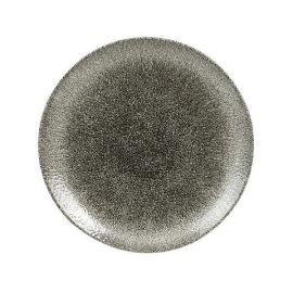 Тарелка мелкая 26см, без борта, цвет RAKU QUARTZ BLACK, STUDIO PRINTS RKBQEV101 купить в Е.Маркет