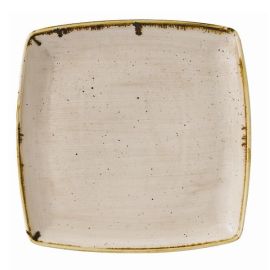 Тарелка мелкая квадратная 26,8см, без борта, STONECAST, цвет NUTMEG CREAM SNMSDS101 купить в Е.Маркет