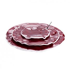 Тарелка стеклянная вино вишневый D14см, MERLOT XGLAS-514 купить в Е.Маркет