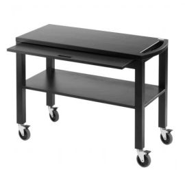 Тележка сервировочная 102х45см H88см, 2 уровня, мдф цвета венге, сталь 97150740 купить в Е.Маркет