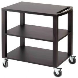 Тележка сервировочная 87х55см H88см, 3 уровня, мдф цвета венге, сталь 97150739 купить в Е.Маркет