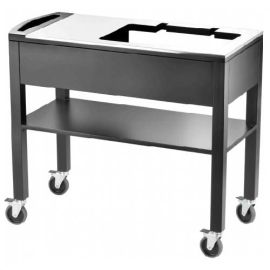 Тележка сервировочная для горячих блюд 102х45см H88см, 2 уровня, мдф цвета венге, сталь 97150741 купить в Е.Маркет