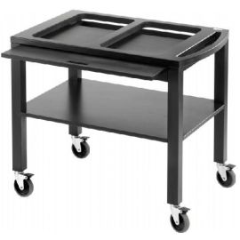 Тележка сервировочная для холодных блюд 87х55см H88см, 2 уровня, мдф цвета венге, сталь 97150742 купить в Е.Маркет