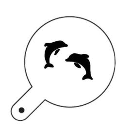 Трафарет для декора D9,5см "дельфины", пластик MS10 купить в Е.Маркет