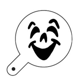 Трафарет для декора D9,5см "смех", пластик MS20 купить в Е.Маркет