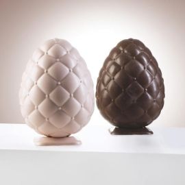 Форма д/шок. 3D "яйцо фигурное с подставкой" D115мм H155мм, 2 ячейки, 230гр, пластик 20U3D06 купить в Е.Маркет