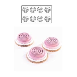 Форма для мороженого/суфле 3D "TOP спираль" D60мм H10мм, 60мл, 6 ячеек, силикон TOP07S купить в Е.Маркет