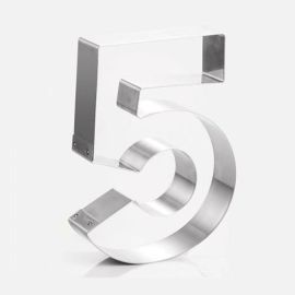 Форма кондитерская "цифра 5" H 30см, нерж. сталь 40H4X05 купить в Е.Маркет