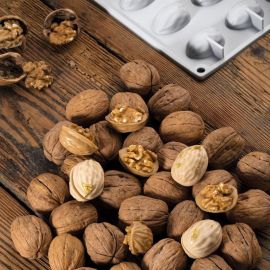 Форма силиконовая "GOURMAND орех грецкий" 38х28мм H16мм, 8мл, 18 ячеек GG015S купить в Е.Маркет
