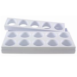 Формы пластик. для пирож. "овал" 87х51мм H40мм, 75гр., 15 ячеек, 26х40см MONOP.B002 купить в Е.Маркет
