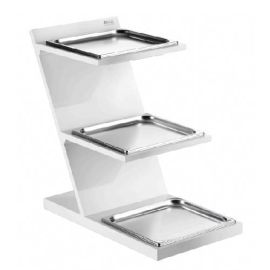 Этажерка для выкладки закусок, 3 яруса, 38х73см H63см, с охлаждающим элементом, цвет белый 511B1058 купить в Е.Маркет