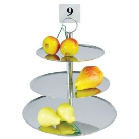 Этажерка для фруктов 3-х ярусная D21-24-31см H36см, нерж.сталь CKST10 купить в Е.Маркет