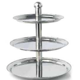 Этажерка для фруктов 3-х ярусная D25-35-40см H49см, нерж.сталь CKST5 купить в Е.Маркет