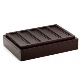 Поднос сервировочный для салатников на дерев.подставке, цвет венге 51132700 купить в Е.Маркет