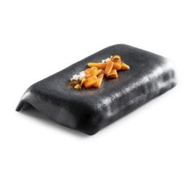 Блюдо сервировочное стеклянное подиум черное 24х12см, ATICA XGLAS-754 купить в Е.Маркет