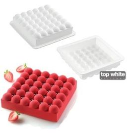 Форма силиконовая пузырьки белая 180х180мм, H50мм, 1400мл BUBBLE купить в Е.Маркет