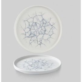 Тарелка мелкая 26см, H2см с прямым бортом, CHEFS PLATE, цвет KINTSUGI PEARL GREY, KTPGWP261 купить в Е.Маркет