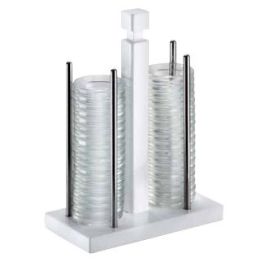 База с 36 стеклянными емкостями D6см, 30х15х26см, мдф, белый 511B3436 купить в Е.Маркет