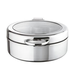 Мармит настольный (чефиндиш) круглый, D36см, нерж. сталь, стеклян. крышка 18176-36 купить в Е.Маркет