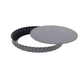 Форма д/выпечки "круг рифленый" D28см H3см, съемное дно, сталь с антипригарным покрытием 4706.28 купить в Е.Маркет