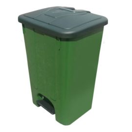 Бак для мусора 65л. мороз. с крышкой, с педальным приводом цв. зелёный SW-65 купить в Е.Маркет