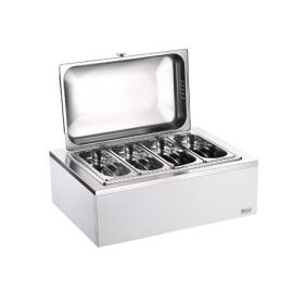 Станция буфетная для подогрева овощей(4 лотка) BUFFET белый 511B2810 купить в Е.Маркет