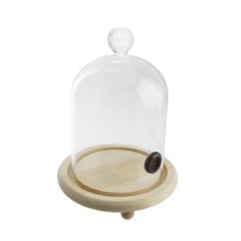 Клош для коктейля с клапаном из стекла и дерева 49923-01 купить в Е.Маркет