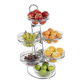 Этажерка 4-х ярусная сталь нерж. D=230/39,H66Cм, цвет хром, нерж. Cталь 41913-04 купить в Е.Маркет