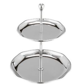 Этажерка 2-х ярусная D16см H 20, сталь нерж. 66339-02 купить в Е.Маркет