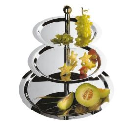 Этажерка для фруктов 3-х ярусная D32-38-48см H50см, нерж.сталь 42940-03 купить в Е.Маркет